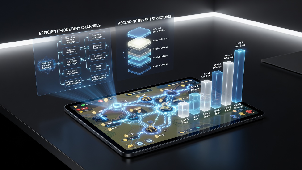 Close-up view of mobile screen displaying tier progression alongside live gaming and instant transaction confirmations