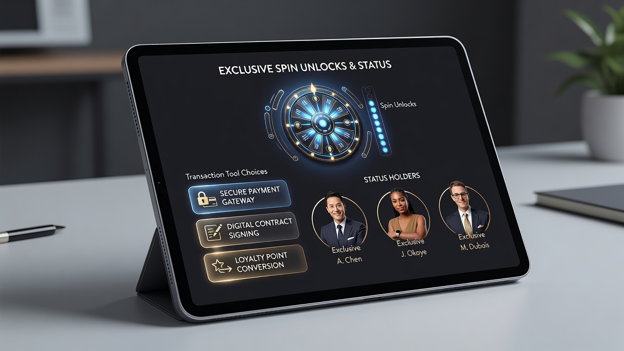 Status progression screen on mobile device linked to live dealer gameplay and transaction history